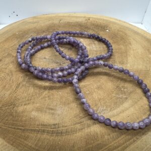 Bracelet en lepidolite 4mm